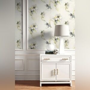 Anemone Watercolor Floral Wallpaper NIP
